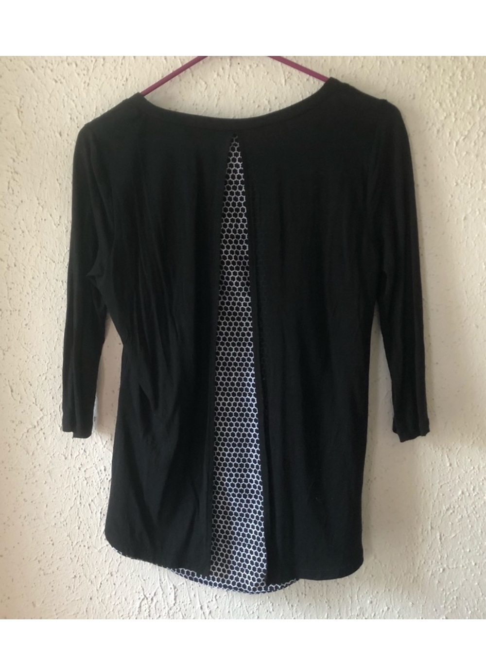 Ann Taylor long sleeve black blouse